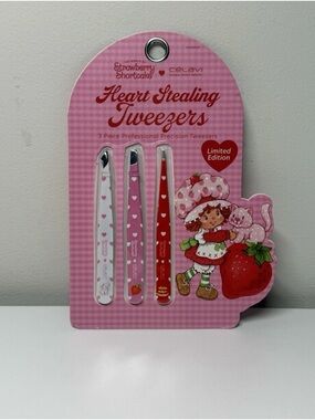 Strawberry Shortcake X Celavi Heart Stealing Precision Tweezers 3pk Pink Limited